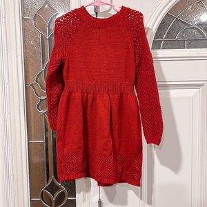 Beautiful red❤️ knitted toddler dress. Warm material.